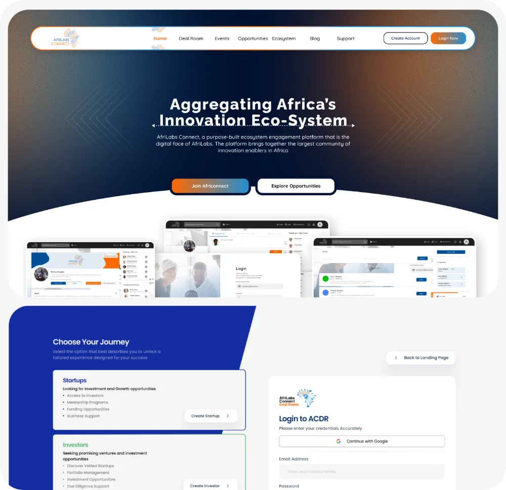 AfriLabs Ecosystem interface