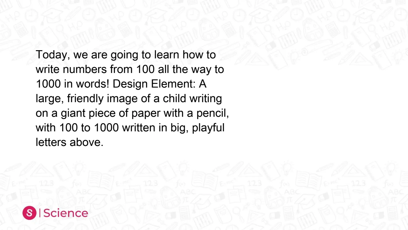 Numbers in Words — 100 to 1000 — page 3 of 5