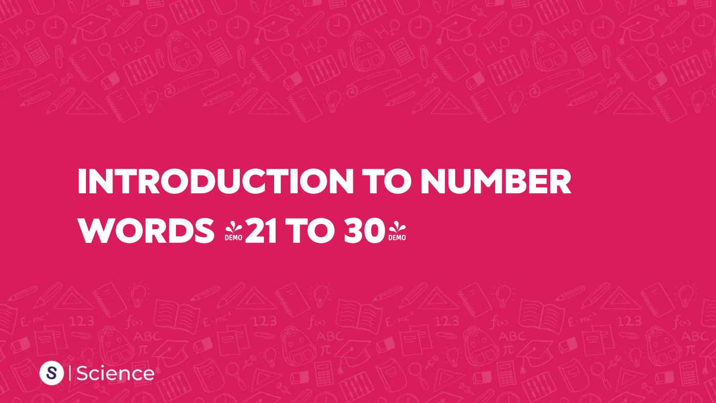 Numbers in Words — 21 to 50 — page 3 of 28