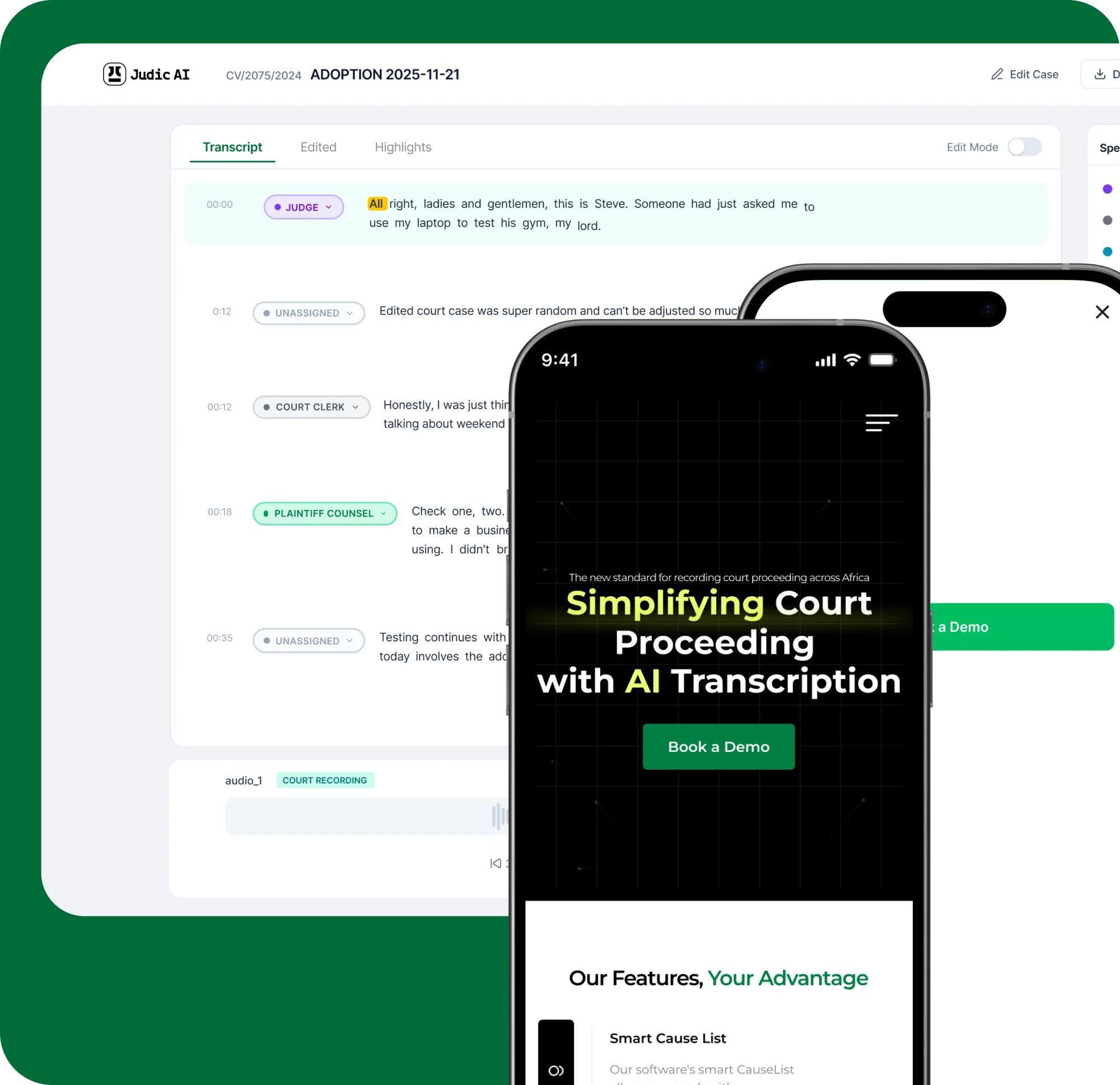 JUDIC AI interface