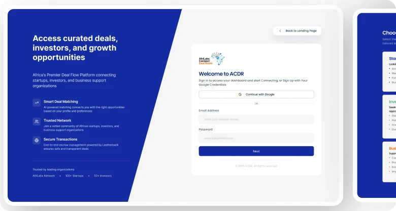 Investor onboarding — curated deals and growth opportunities